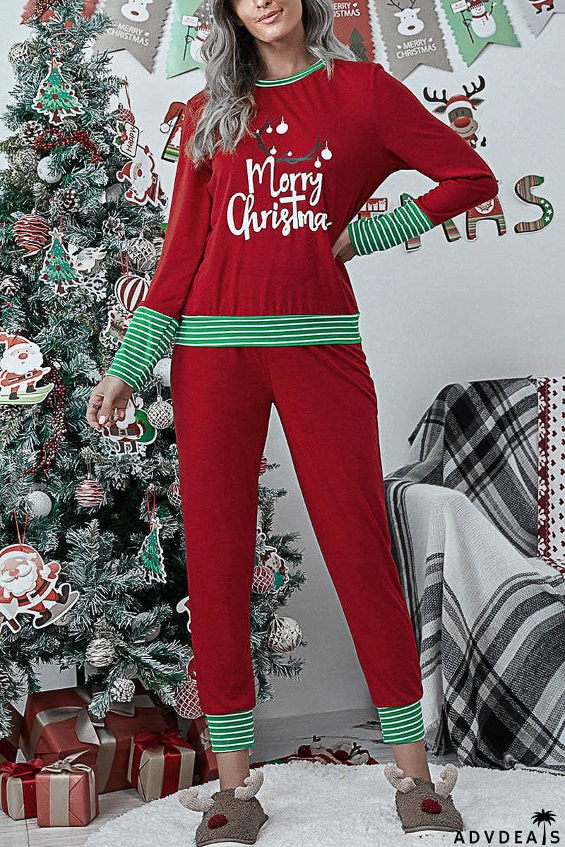 Fashion Living Print Patchwork O Neck Two Pieces