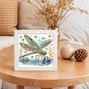 5D DIY Partial Special Shaped Drill Dragonfly Diamond Painting With Frame Decor 19.2x19.2cm