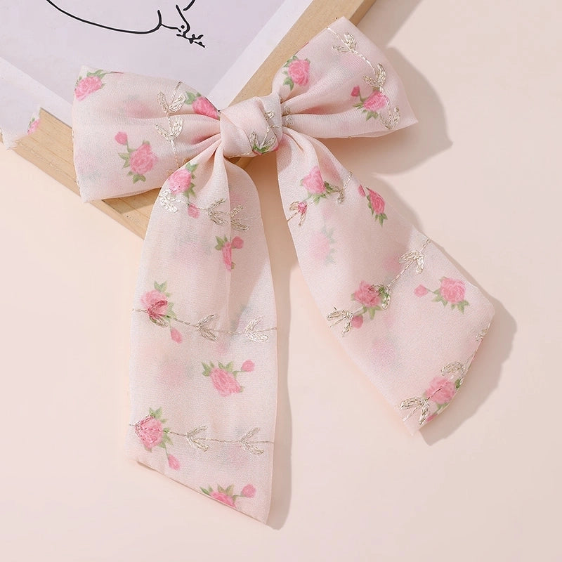 Women’s Sweet Minimalist Ditsy Floral Polyester Hair Clip Hair Band Hair Tie