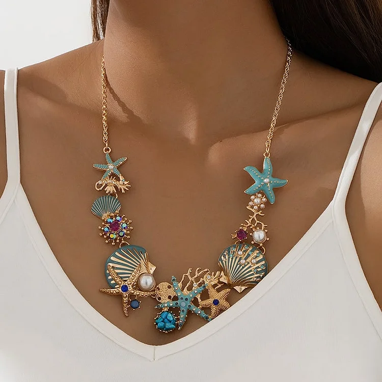 (🔥HOT SALE NOW 49% OFF) - Shell Starfish Pearl Necklace