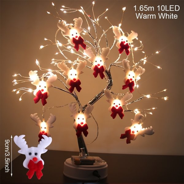 10 LEDs 5.4ft Christmas Snowman String Lights Waterproof Light Up String Lights Short Plush Lights for Christmas Decorations Christms Tree Light (Battery Operated) - Shop Trendy Women's Fashion | TeeYours