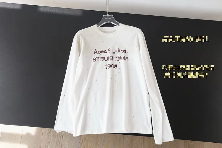 Spring Autumn New Women's Solid Color  Diamonds Sequined Gauze Spliced Long Sleeve Fashion Casual T-shirt Tops