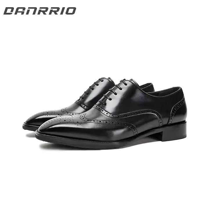 DANRRIO Brogue Carved Dovetail Business Oxfords Leather shoes DANRRIO.COM DANRRIO