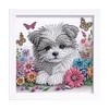 5D DIY Partial Special Shaped Drill Diamond Painting Kit Dog Decor With Frame Kit 18x18cm