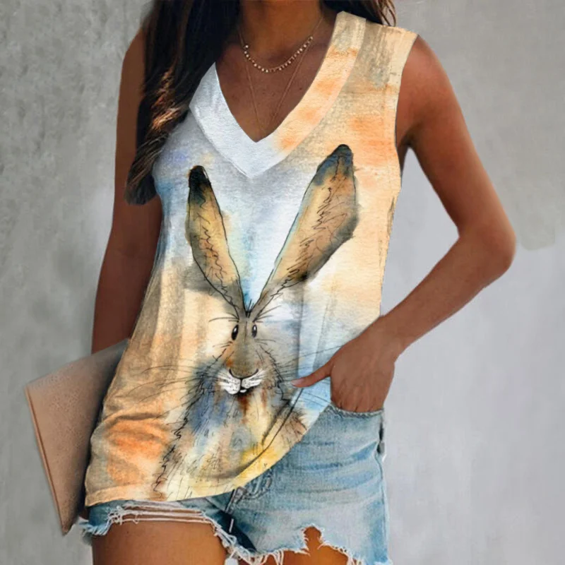 Easter Bunny patterns sleeveless vest