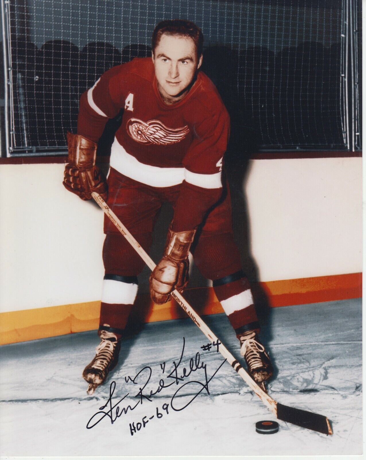 Red Kelly W/ HOF 69 8x10 Signed w/ COA Detroit Red Wings #1