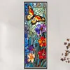 Glass Painting Butterfly Flowers-11CT Stamped Cross Stitch 30*90cm/11.81*35.43in (Big Size)