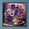 Diamond Painting-DIY Full Round Drill Violet Flowers（40*40CM)