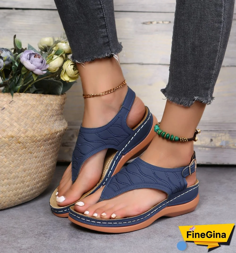 Summer Oxford Women Sandals Flats Slippers Pu Leather Flip Flops Belt Buckle Female Shoes New Rome Fashion Women Slides