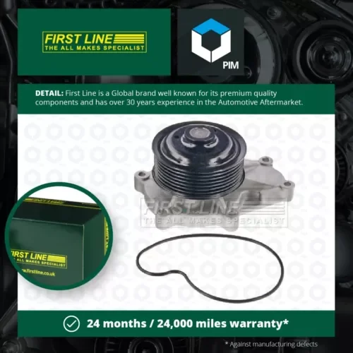 Water Pump fits SUBARU FORESTER SHH 2.0D 08 to 13 EE20Z Coolant Firstline New Parts