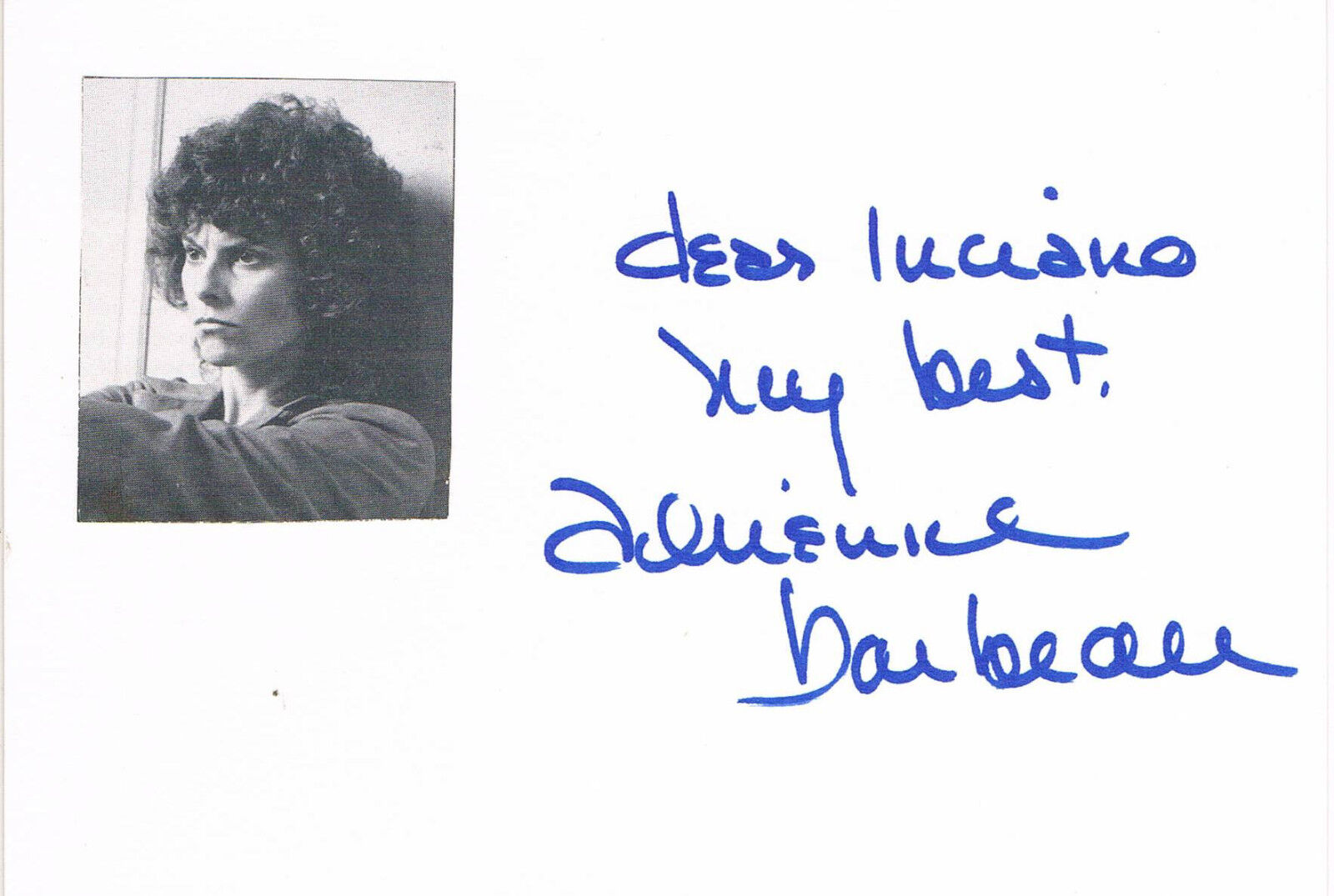 Adrienne Barbeau 1945- autograph signed 4x6