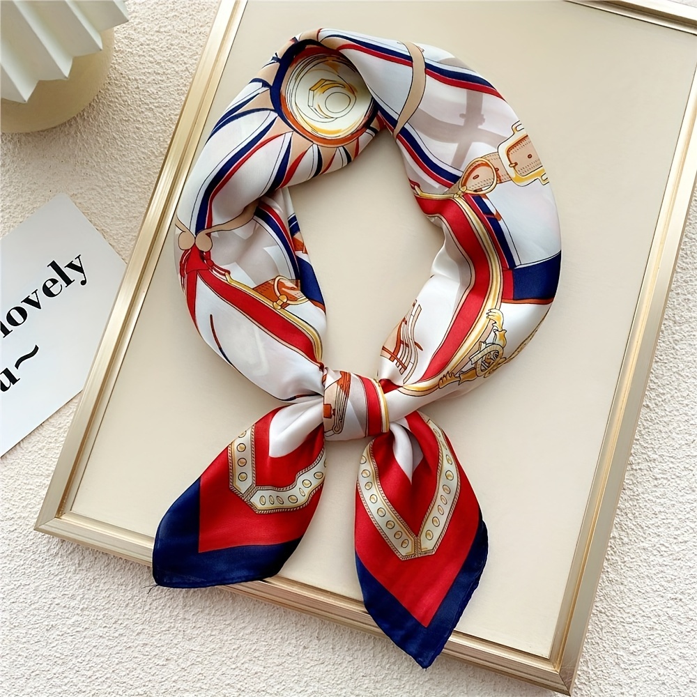 Vibrant Multicolor Printed Scarf - Soft, Thin, Windproof, Sunscreen, Decorative Headband for Women - Stylish Accessory for Outdoor Activities
