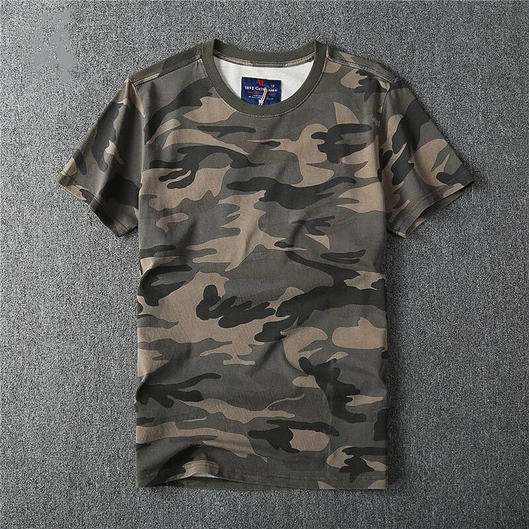 Men's Cotton Camouflage Short-Sleeved Casual T-Shirt