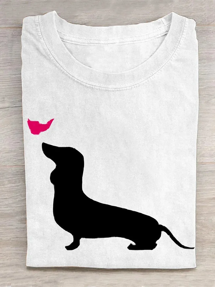 Dachshund Minimalist Series Creative Design T-Shirt