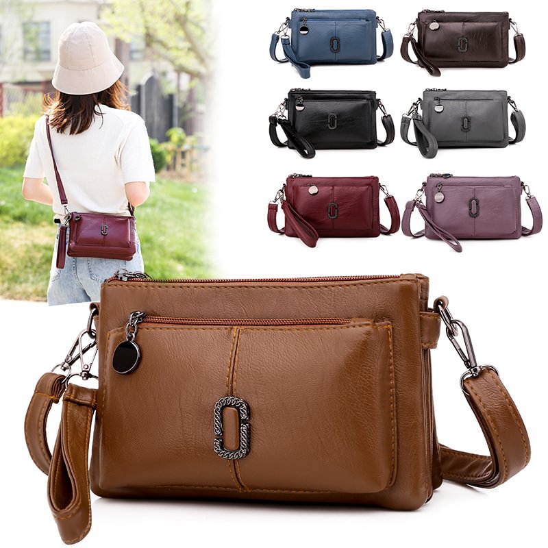 New small bag female PU leather hand single shoulder bag wild diagonal bag in old mother bag grocery shopping coin purse
