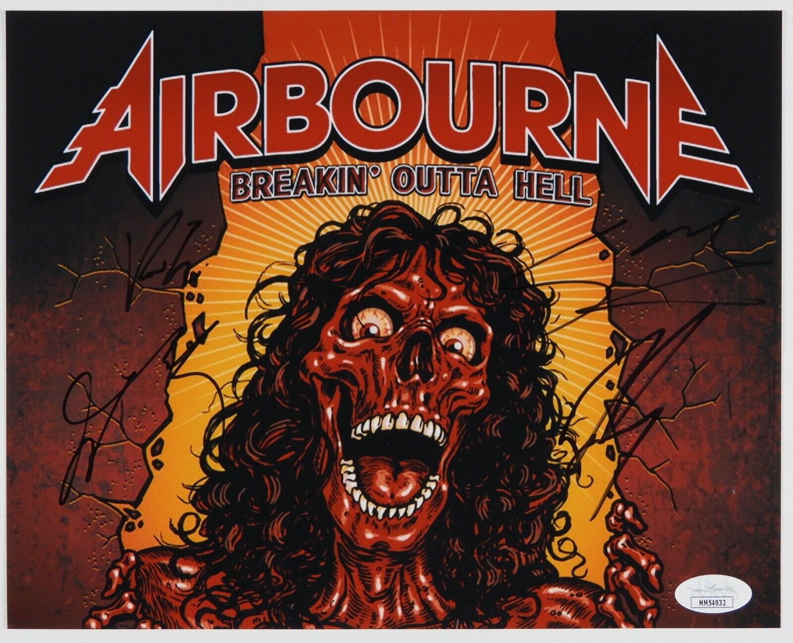 Airbourne Fully Signed JSA Autograph Photo Poster painting 8 x 10 Joel O'Keeffe Ryan