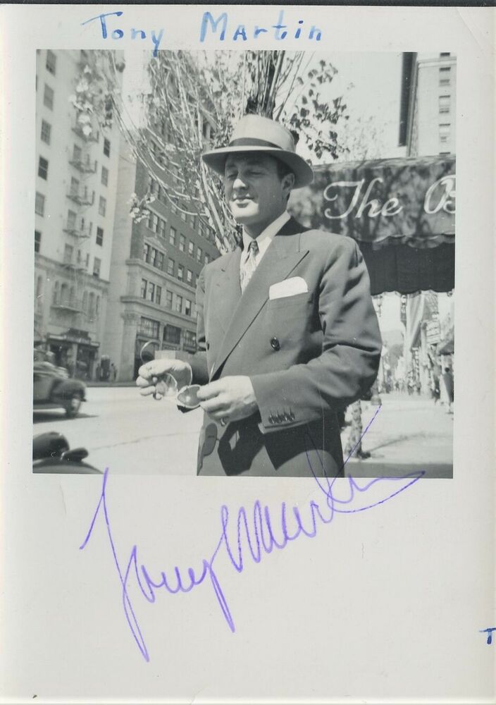 Rare Original TONY MARTIN In-person Signed Snapshot - 1941