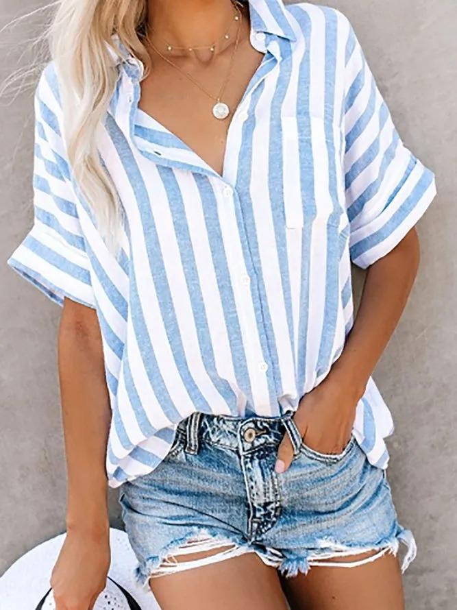 Buttoned Down Work Daily Striped Shirts