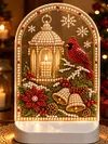DIY Diamond Art LED Night Light &ndash; Light-Up Table Decor, Double-Sided Printed DIY Crystal Pearl Painting Decoration for Christmas & Holiday Gifts