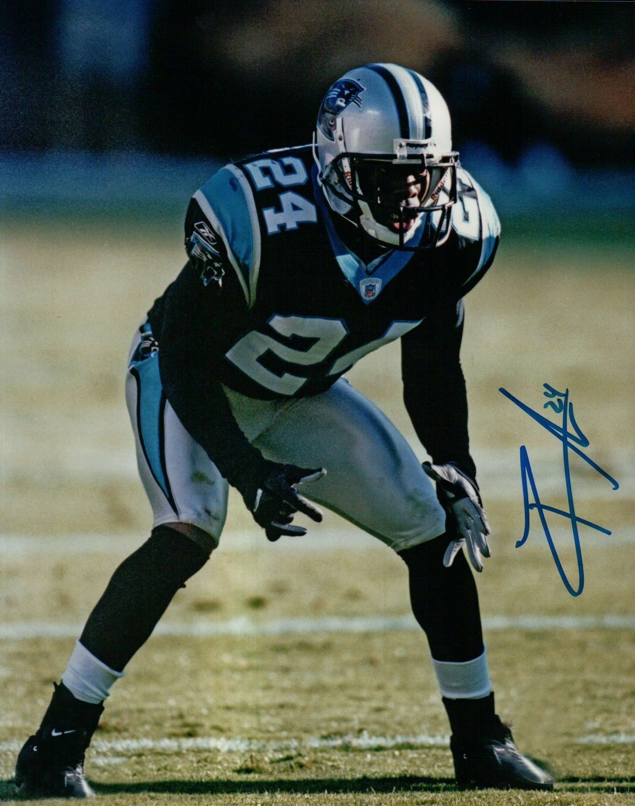 Ricky Manning Jr. Signed 8X10 Photo Poster painting Autograph Panthers Ready on Field Auto w/COA