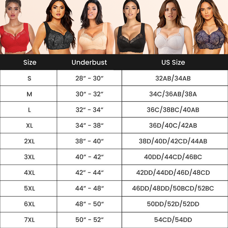 Lace anti-exposure seamless bra