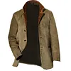 Plus Size Men Vintage Fleece Suede Blazer Double Layer Lapel Fur Leather Collar Medium Length Coats by Inlyline