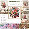 Rose Library 14CT Stamped Cross Stitch Starter Kit 30x30cm