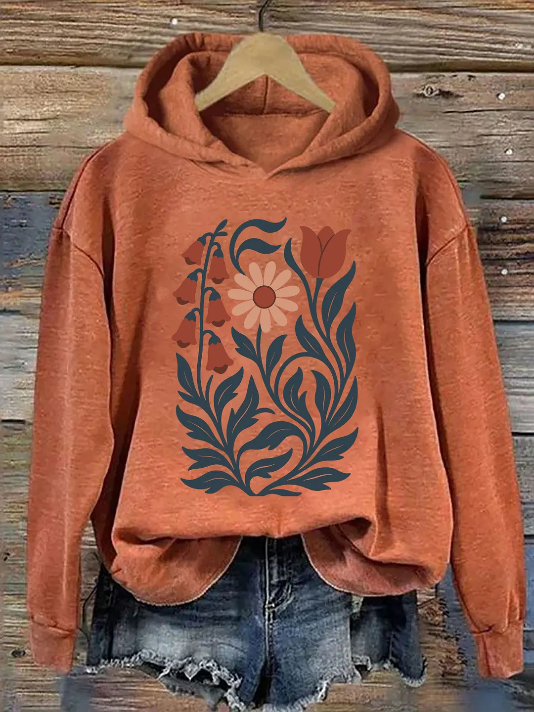 Foxglove Daisy Tulip Hoodie