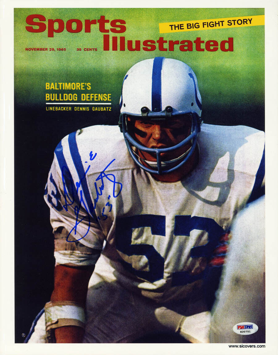 Dennis Gaubatz SIGNED Sports Illustrated Print 11x14 Colts PSA/DNA AUTOGRAPHED