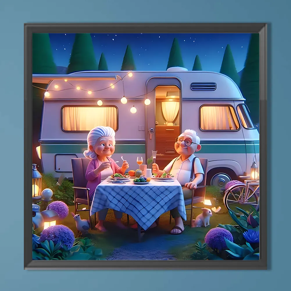 Diamond Painting - Full Round Drill - Campervan(Canvas|40*40cm)
