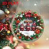 2D Flat DIY Xmas Wreath Diamond Art Pendant Double-Sided Diamond Painting Set