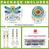 2pcs Dragonflies and Dreamcatchers DIY Acrylic Diamond Painting Wind Chime for Adult 5D Diamond Painting Suncatcher with Crystal Pendant Double Sided Hanging Diamonds Art Paint Ornament Gift for Home