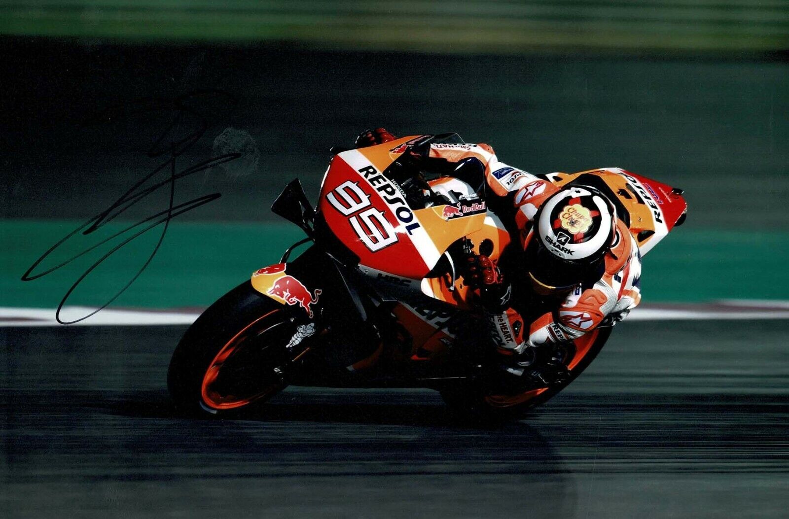 Jorge LORENZO SIGNED 12x8 Repsol HONDA Photo Poster painting 2 AFTAL COA Autograph