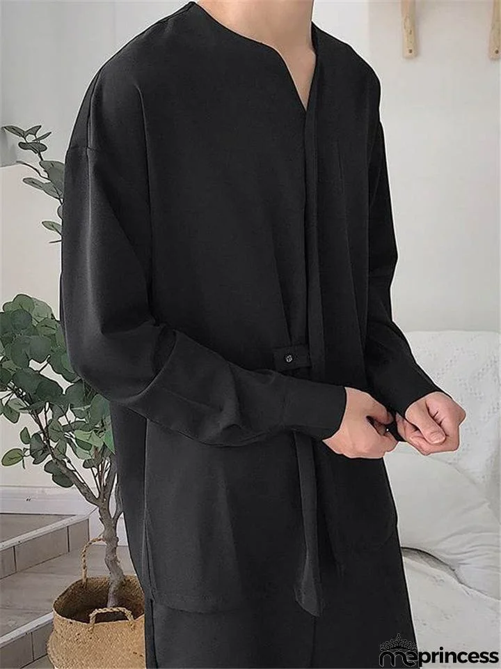Solid Color Loose Long Sleeve Shirts