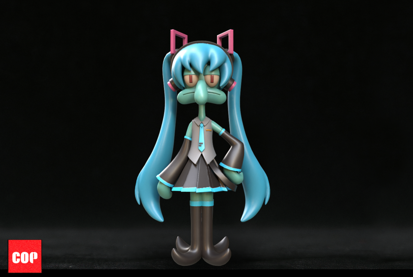 In-stock COR Studio - SpongeBob SquarePants Squidward Tentacles Miku Statue(GK)-