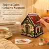DIY Wooden House Diamond Art Painting Kit for Adults Home (Christmas Cottage)