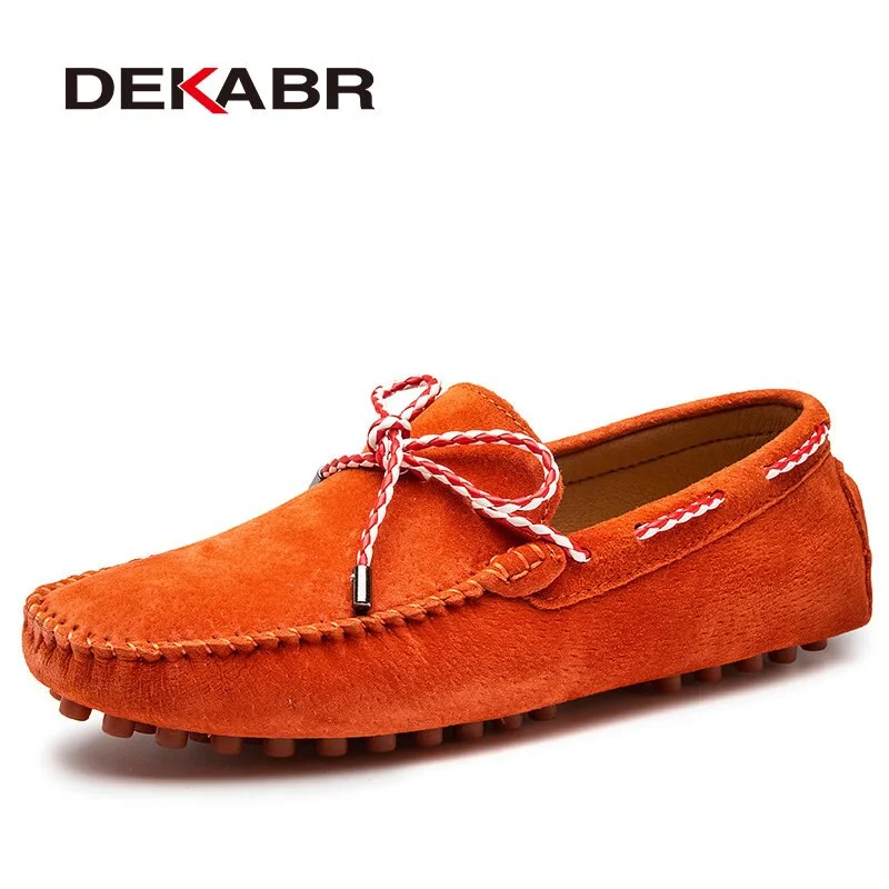 DEKABR Size 38~47 Genuine Leather Loafers Hot Sale Driving Shoes Fashion Casual Shoes Original Design Summer Flats Moccasins Men