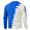 Men's Fashionable Color Block Knitted Crew Neck Sweater by Inlyline