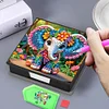 Elephants PU Diamond Painting Notecard Box 5D DIY Diamond Art Note Box