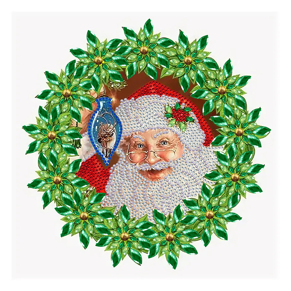 

Santa Claus Wreath - Special Shaped Diamond Painting - 30*30CM, 501 Original