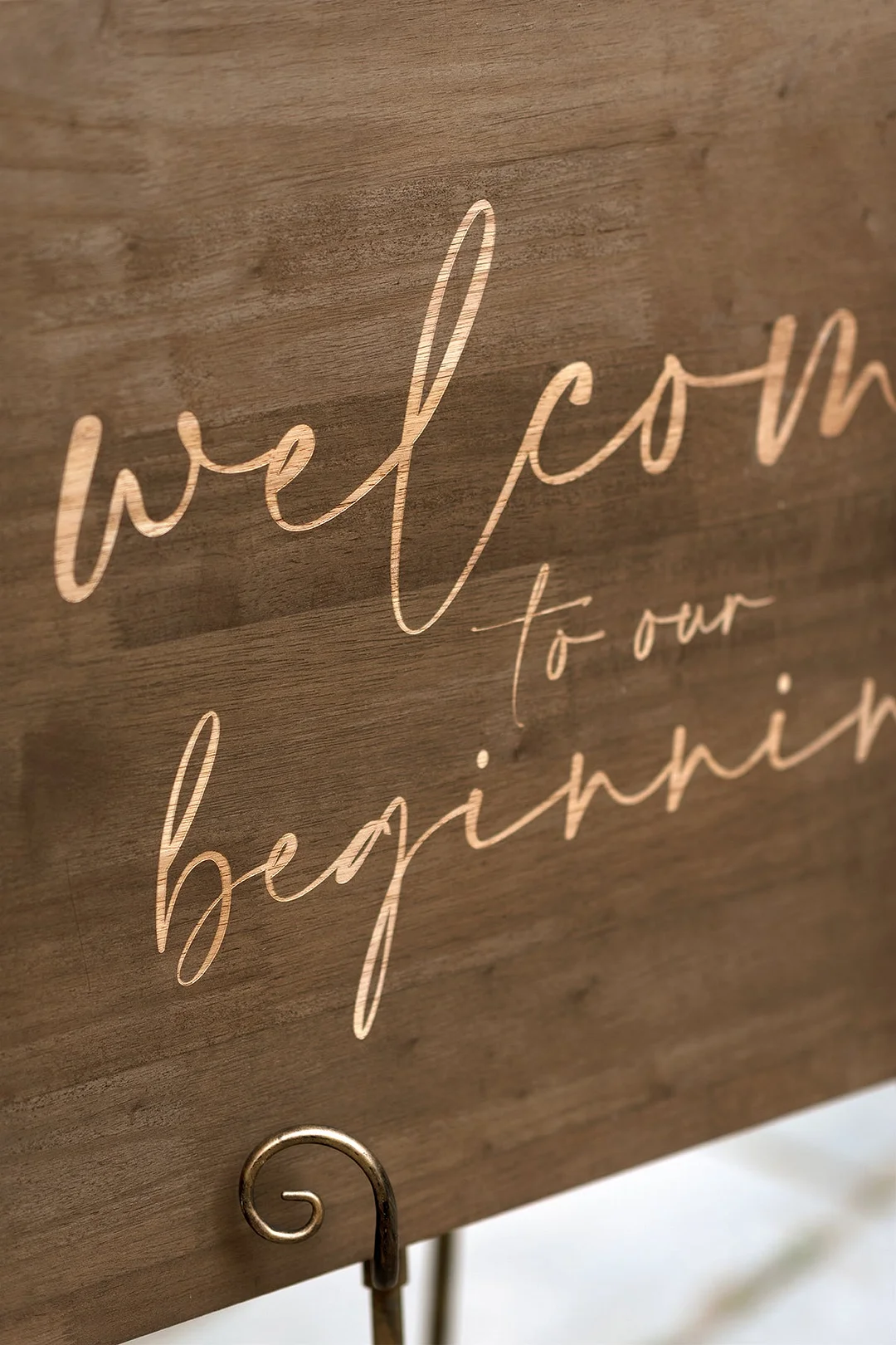 Flower Sign Decor in Marsala & Blush