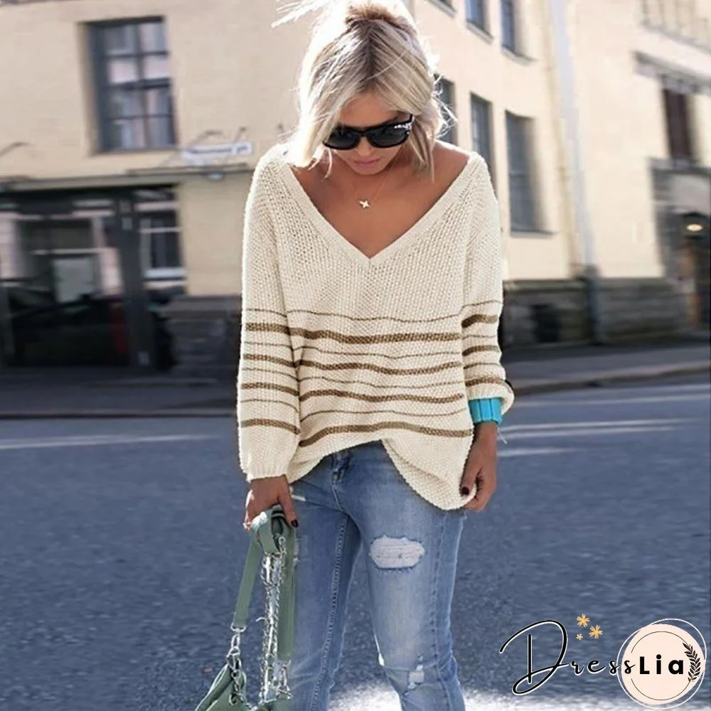 Loose Knitted Pullover for Autumn and Winter