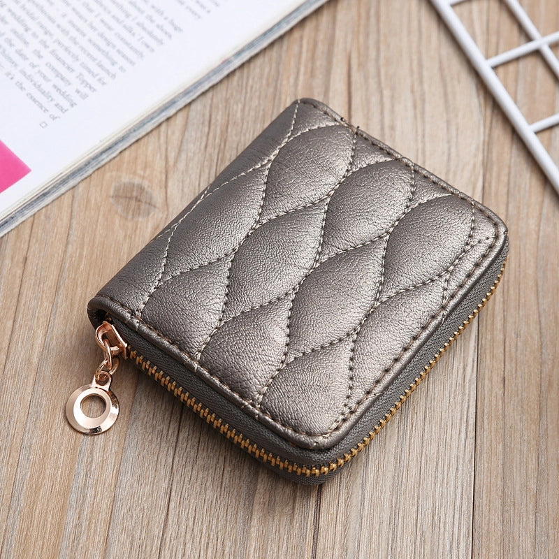 Korean Embroidered Creative Short Mesh Small Wallet