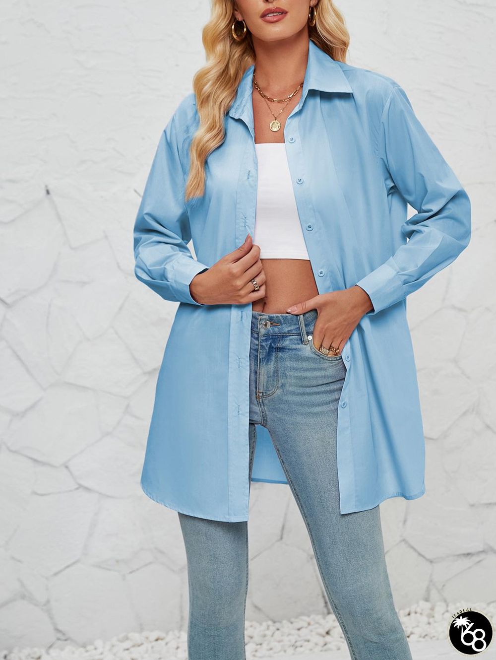 Classic Button Down Long Shirt | 168DEAL