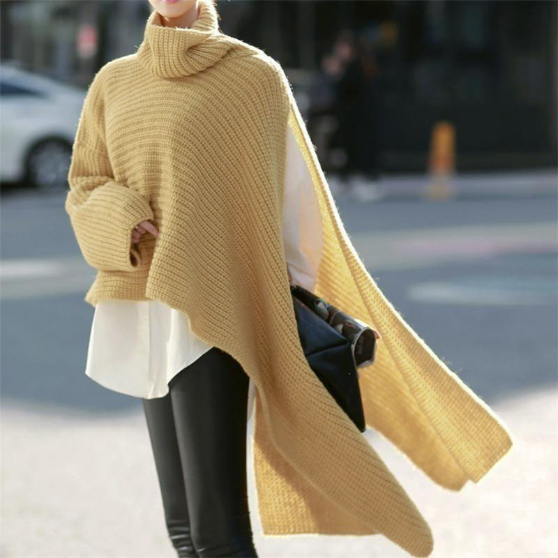 Women's Fashion Week Irregular Sweater Cape