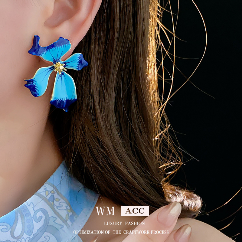 Expressive Flower Flower Alloy Electroplating Earrings