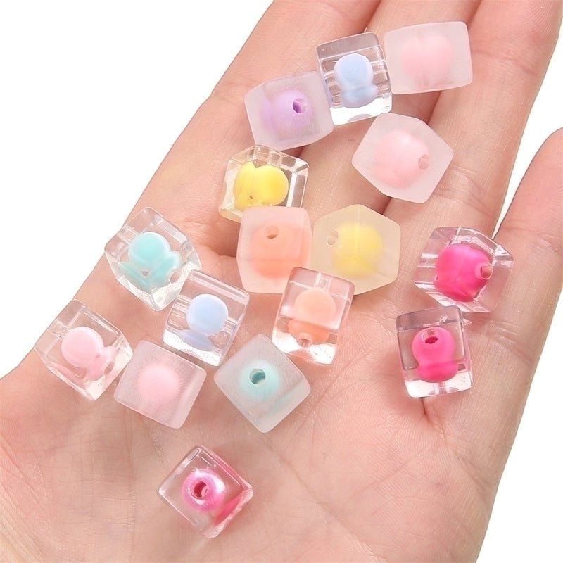 10 PCS/Package 10 * 10mm Hole 3~3.9mm Arylic Square Beads