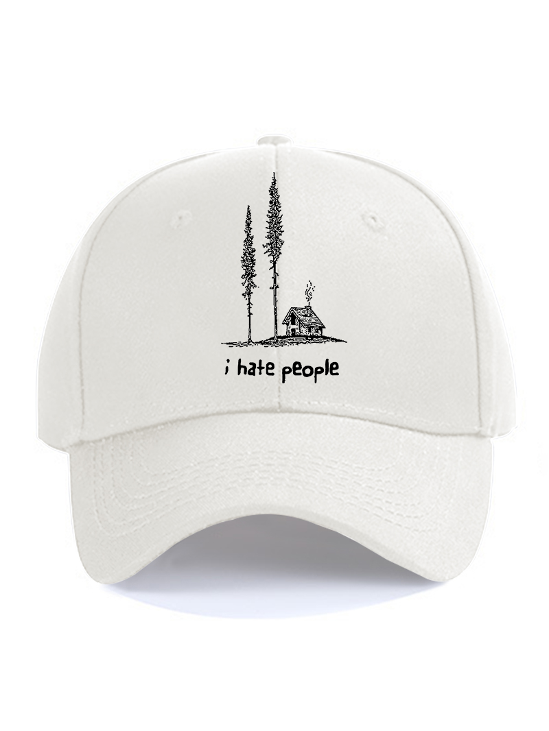 I Hate People Printed Baseball Cap