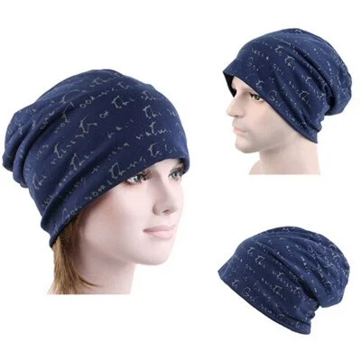 CUHAKCI Turban Cap Female Skullies Casual Thin Beanie Hat Letter Hat Unisex Hip-Hop Hats Men Headwear Cotton Beanies