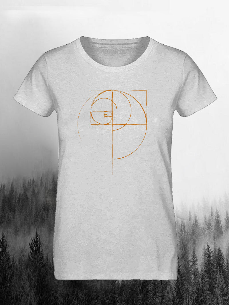 Women's Fibonacci Gold Short-Sleeved Shirt